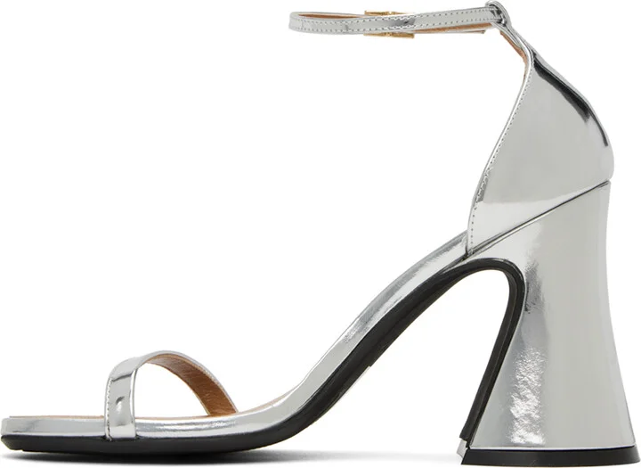Marni Silver Block Heel Sandals - Image 3
