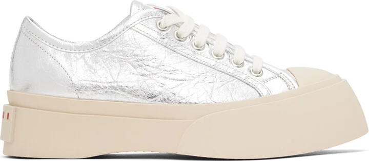 Marni Silver Pablo Lace-Up Sneakers