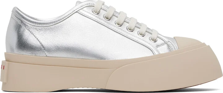 Marni Silver Pablo Lace-Up Sneakers