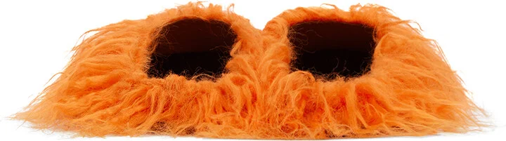 Marni SSENSE Exclusive Orange Fussbett Sabot Loafers - Image 2