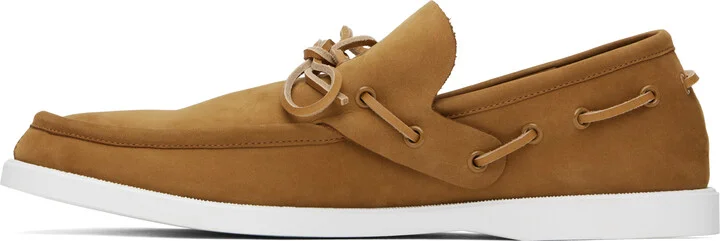 Marni Tan Nubuck Boat Shoes - Image 3