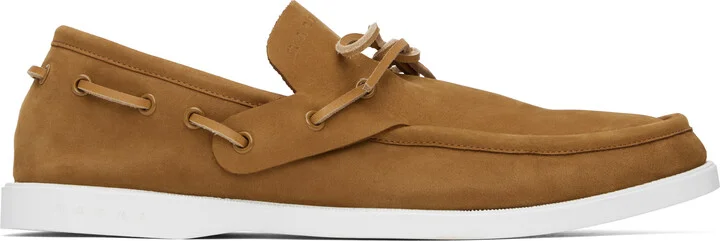 Marni Tan Nubuck Boat Shoes