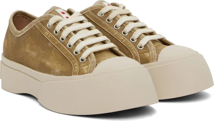 Marni Tan Pablo Low-Top Lace-Up Sneakers - Image 4