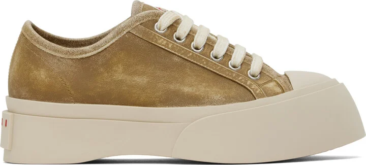 Marni Tan Pablo Low-Top Lace-Up Sneakers