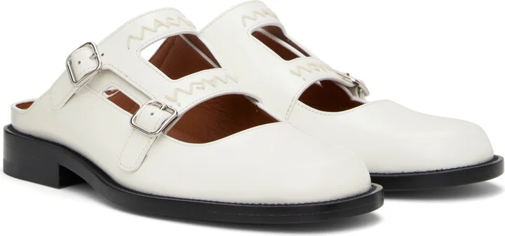 Marni White Bambi 3.0 Double Buckle Loafers - Image 4