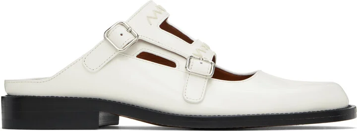 Marni White Bambi 3.0 Double Buckle Loafers
