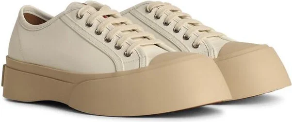 Marni White Leather Sneakers - Image 2