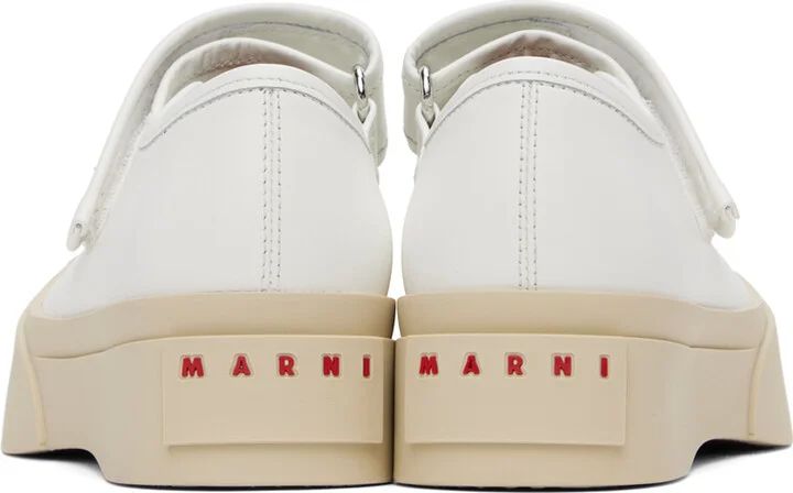 Marni White Mary Jane Ballerina Flats - Image 2