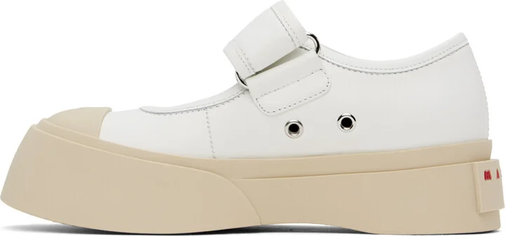 Marni White Mary Jane Ballerina Flats - Image 3