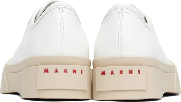 Marni White Nappa Leather Pablo Sneakers - Image 2