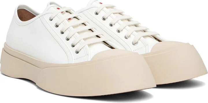 Marni White Nappa Leather Pablo Sneakers - Image 4