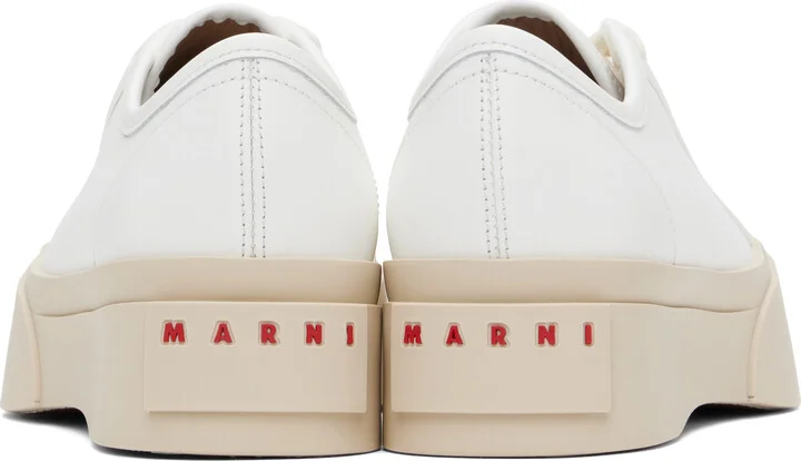 Marni White Nappa Leather Pablo Sneakers - Image 2