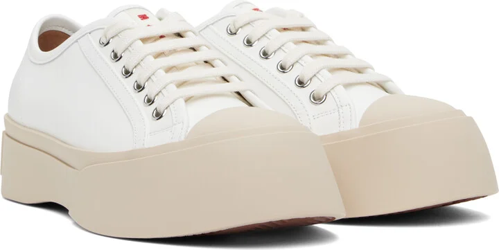 Marni White Nappa Leather Pablo Sneakers - Image 4