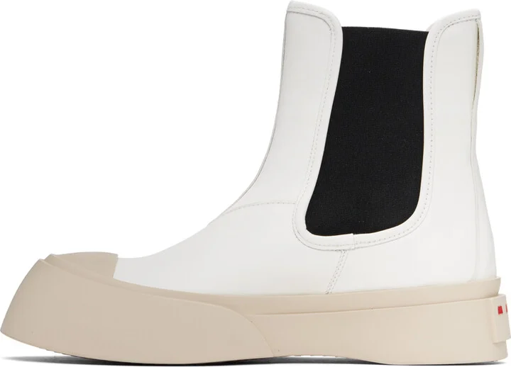 Marni White Pablo Chelsea Boots - Image 3