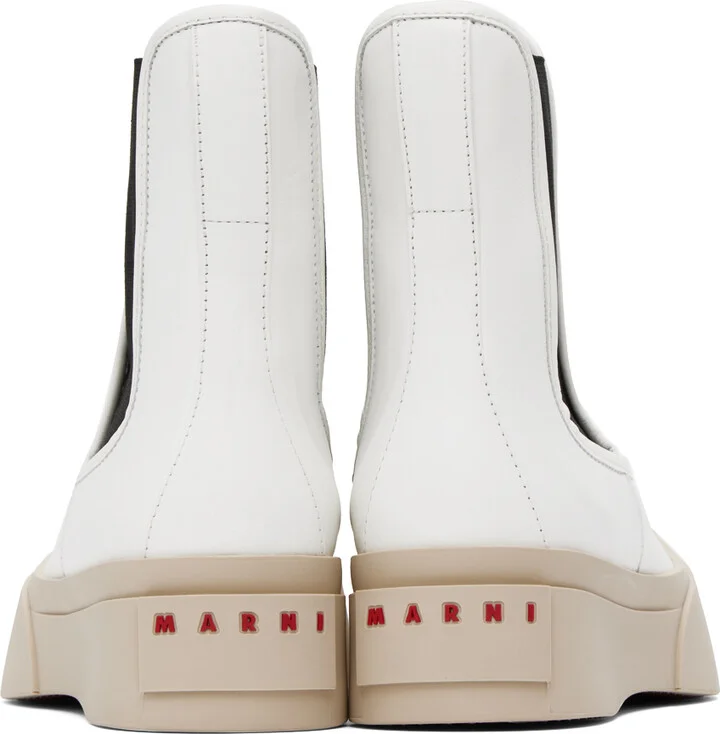 Marni White Pablo Chelsea Boots - Image 2