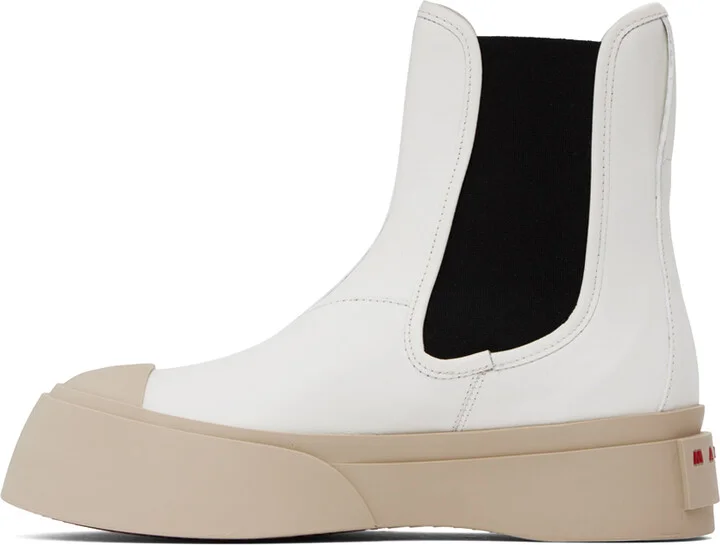 Marni White Pablo Chelsea Boots - Image 3