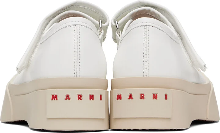 Marni White Pablo Mary Jane Ballerina Flats - Image 2