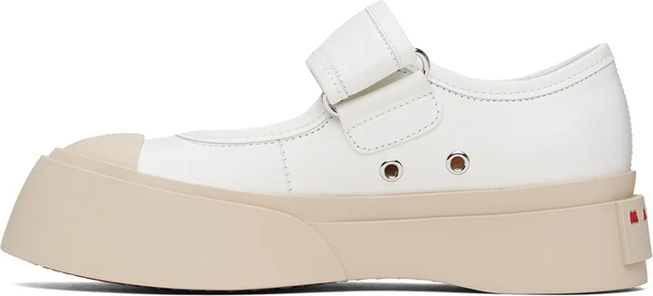 Marni White Pablo Mary Jane Ballerina Flats - Image 3