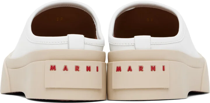 Marni White Pablo Sabot Slip-on Loafers - Image 2