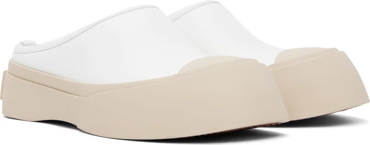 Marni White Pablo Sabot Slip-on Loafers - Image 4