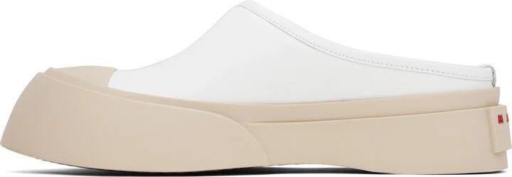 Marni White Pablo Sabot Slip-on Loafers - Image 3