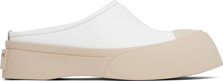 Marni White Pablo Sabot Slip-on Loafers