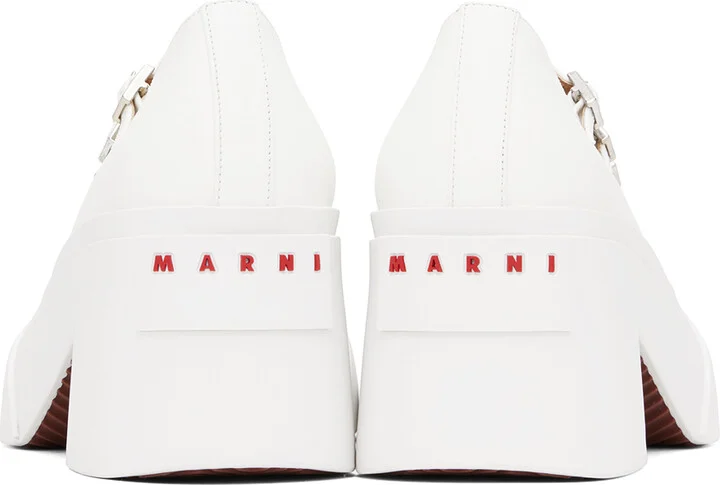 Marni White Pablo Triple-Buckle Mary Jane Heels - Image 2