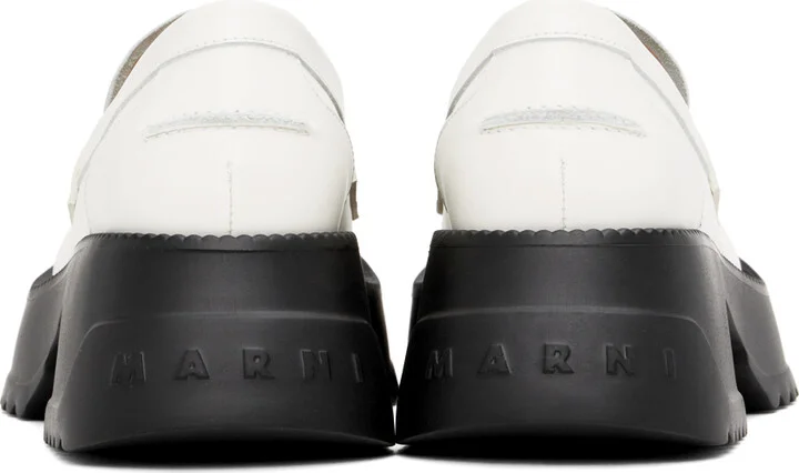 Marni White Pinched Seam Loafers - Image 2