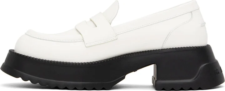 Marni White Pinched Seam Loafers - Image 3