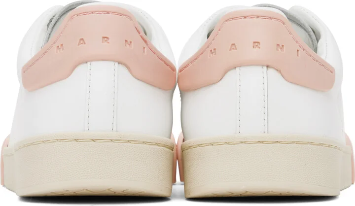Marni White & Pink Dada Bumper Sneakers - Image 2
