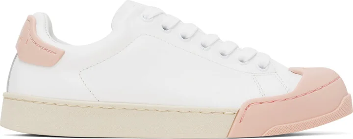 Marni White & Pink Dada Bumper Sneakers
