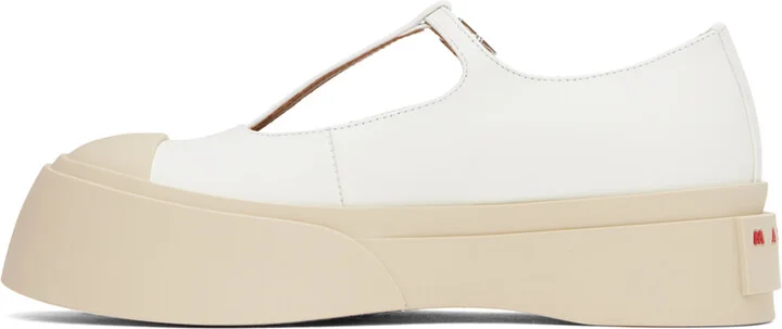 Marni White T-Bar Mary Jane Ballerina Flats - Image 3