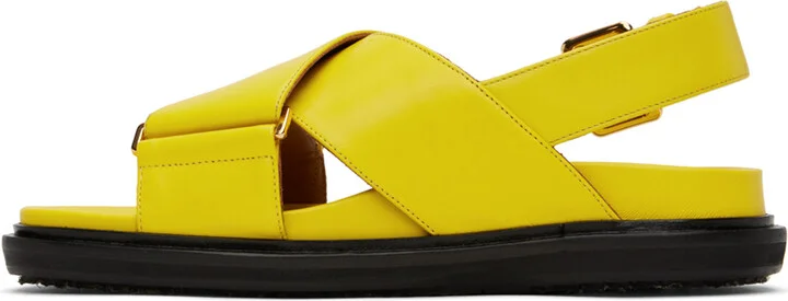 Marni Yellow Fussbett Sandals - Image 3