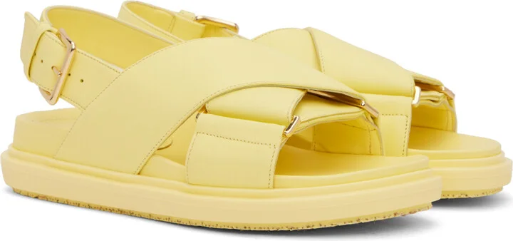 Marni Yellow Fussbett Sandals - Image 4