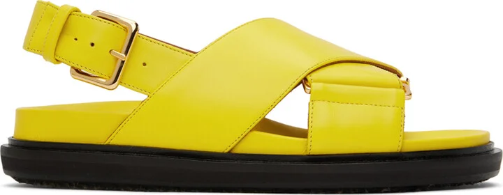 Marni Yellow Fussbett Sandals