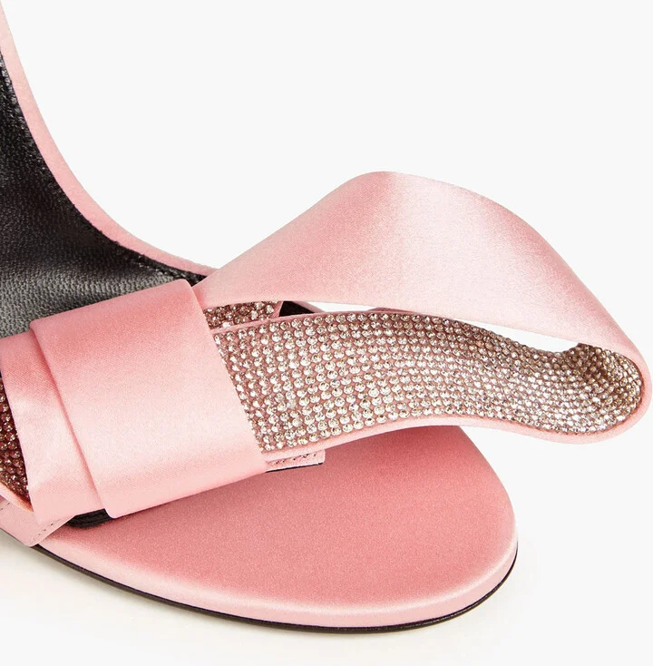 Marquise embellished satin sandals - Image 4
