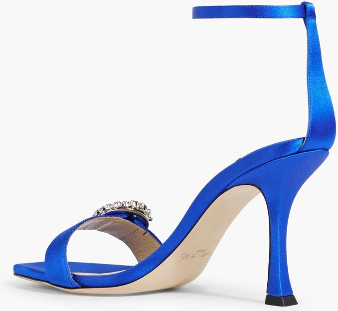 Marsai 90 crystal-embellished satin sandals - Image 3