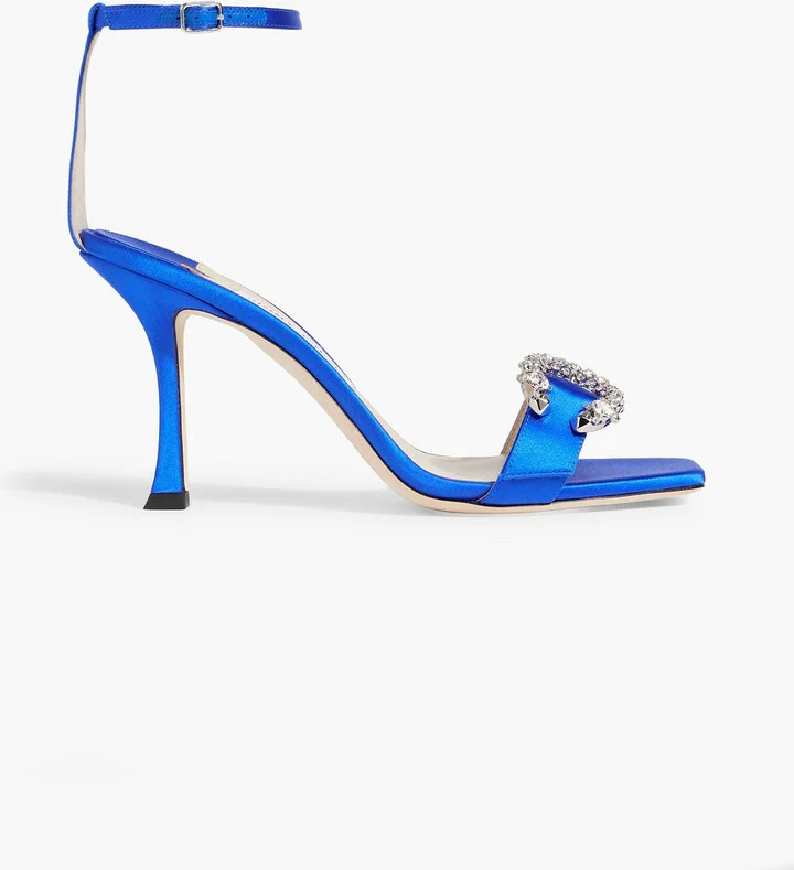 Marsai 90 crystal-embellished satin sandals