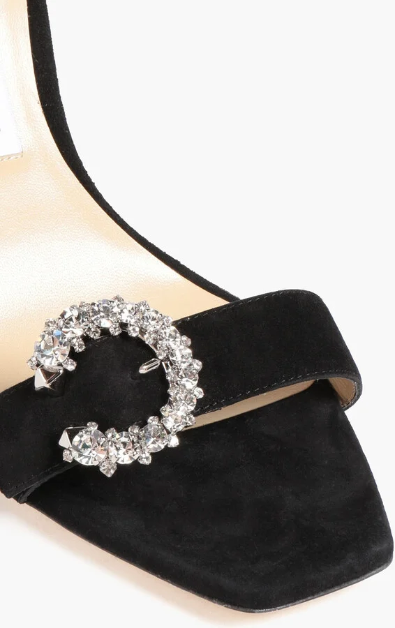 Marsai 90 embellished suede sandals - Image 4