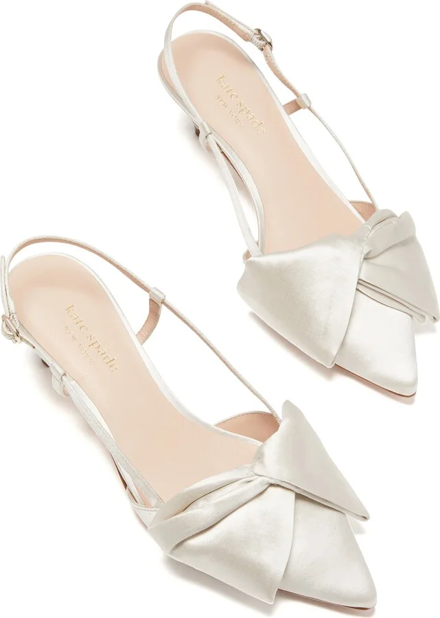 Marseille Bow Pointed Toe Slingback Pump - Image 4