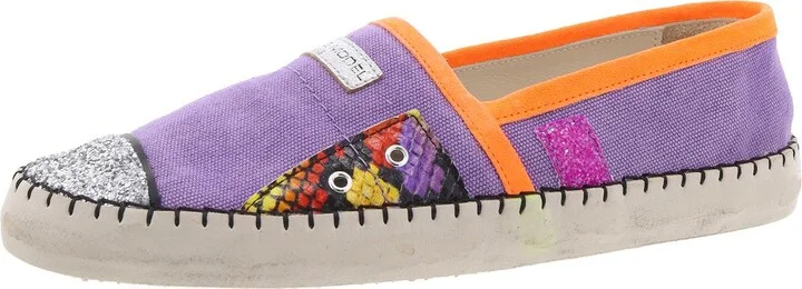 Marseille Womens Glitter Canvas Slip-On Sneakers