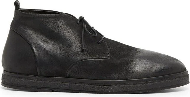 Marsèll Almond Toe Lace-Up Boots