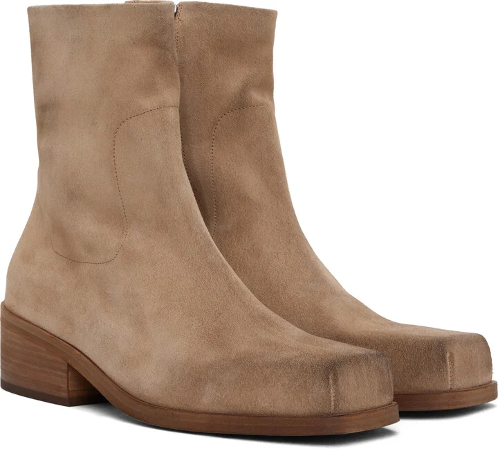 Marsèll Beige Cassello Ankle Boots - Image 4