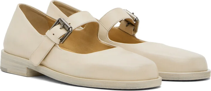 Marsèll Beige Mary Jane Loafers - Image 4