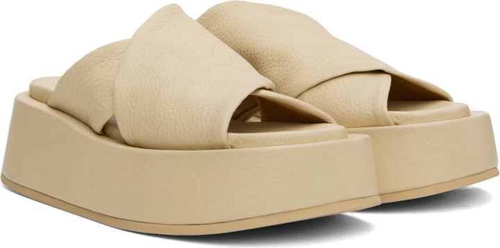 Marsèll Beige Platform Sandals - Image 4