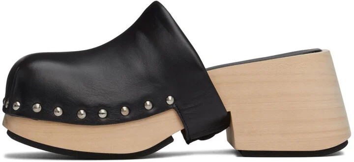 Marsèll Black Bottone Clogs - Image 3