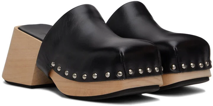 Marsèll Black Bottone Clogs - Image 4
