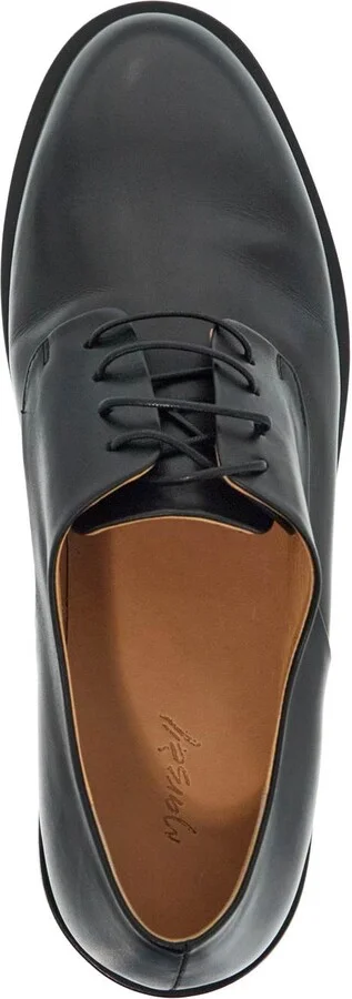 MARSELL black calf leather derby shoes with glossy finish - Image 3