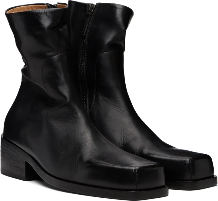 Marsèll Black Cassello Ankle Boots - Image 4