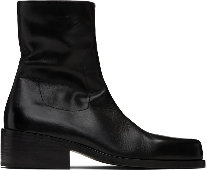 Marsèll Black Cassello Ankle Boots